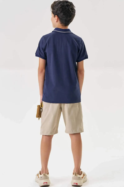 Bermuda em Sarja Girassol com Elastano 87050 Johnny Fox Teen Menino