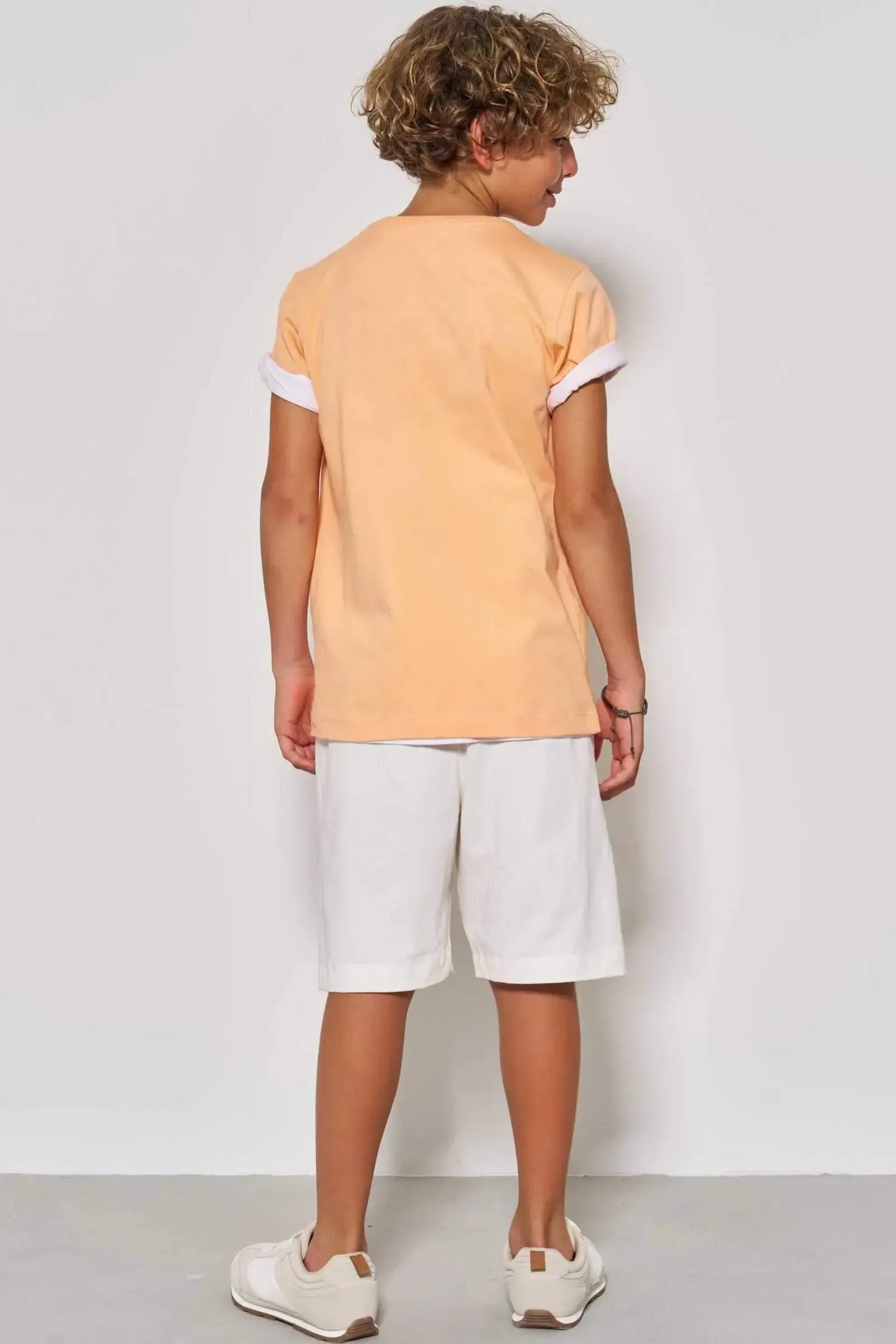 Bermuda em Sarja Girassol com Elastano 87059 Johnny Fox Teen Menino