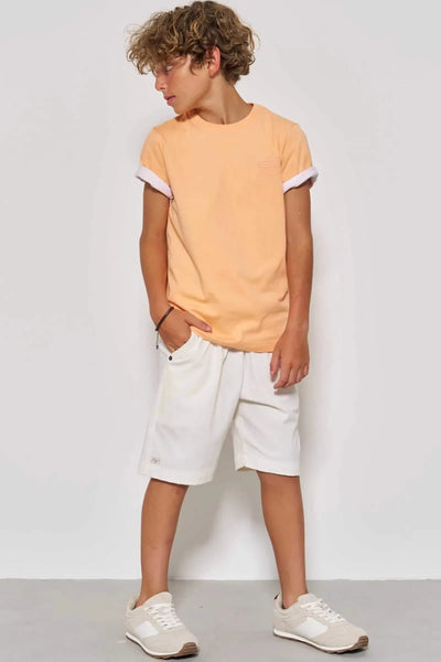 Bermuda em Sarja Girassol com Elastano 87059 Johnny Fox Teen Menino