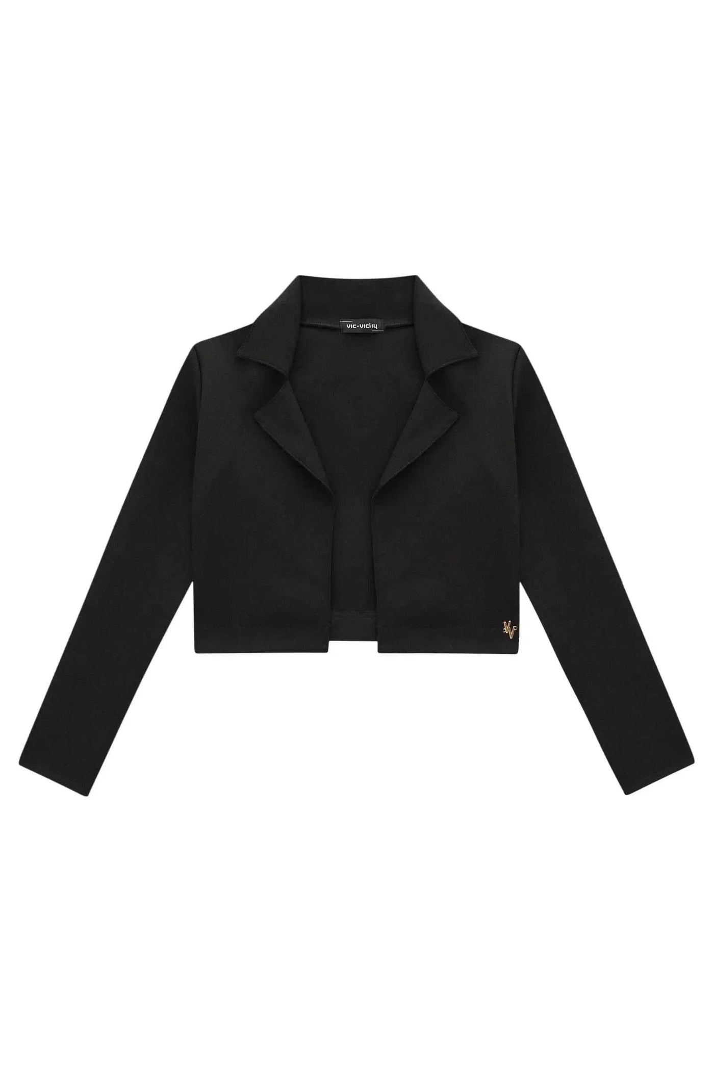 Blazer Cropped em Alfaiataria Hi Dense Span 79338 Vic&Vicky Teen Menina