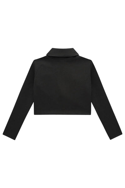 Blazer Cropped em Alfaiataria Hi Dense Span 79338 Vic&Vicky Teen Menina