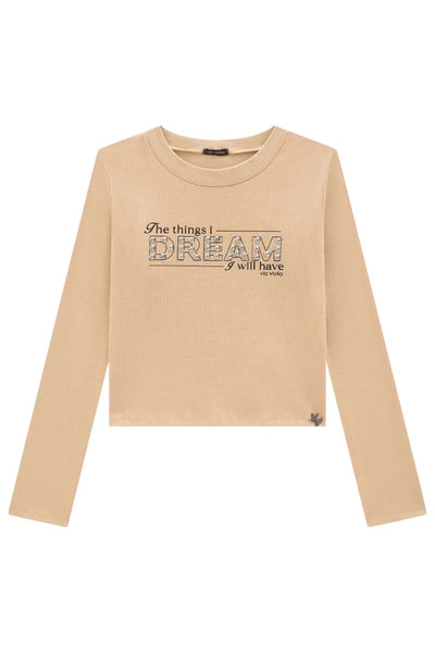 Blusa Boxy em Canelado Liz 80372 Vic&Vicky Teen Menina