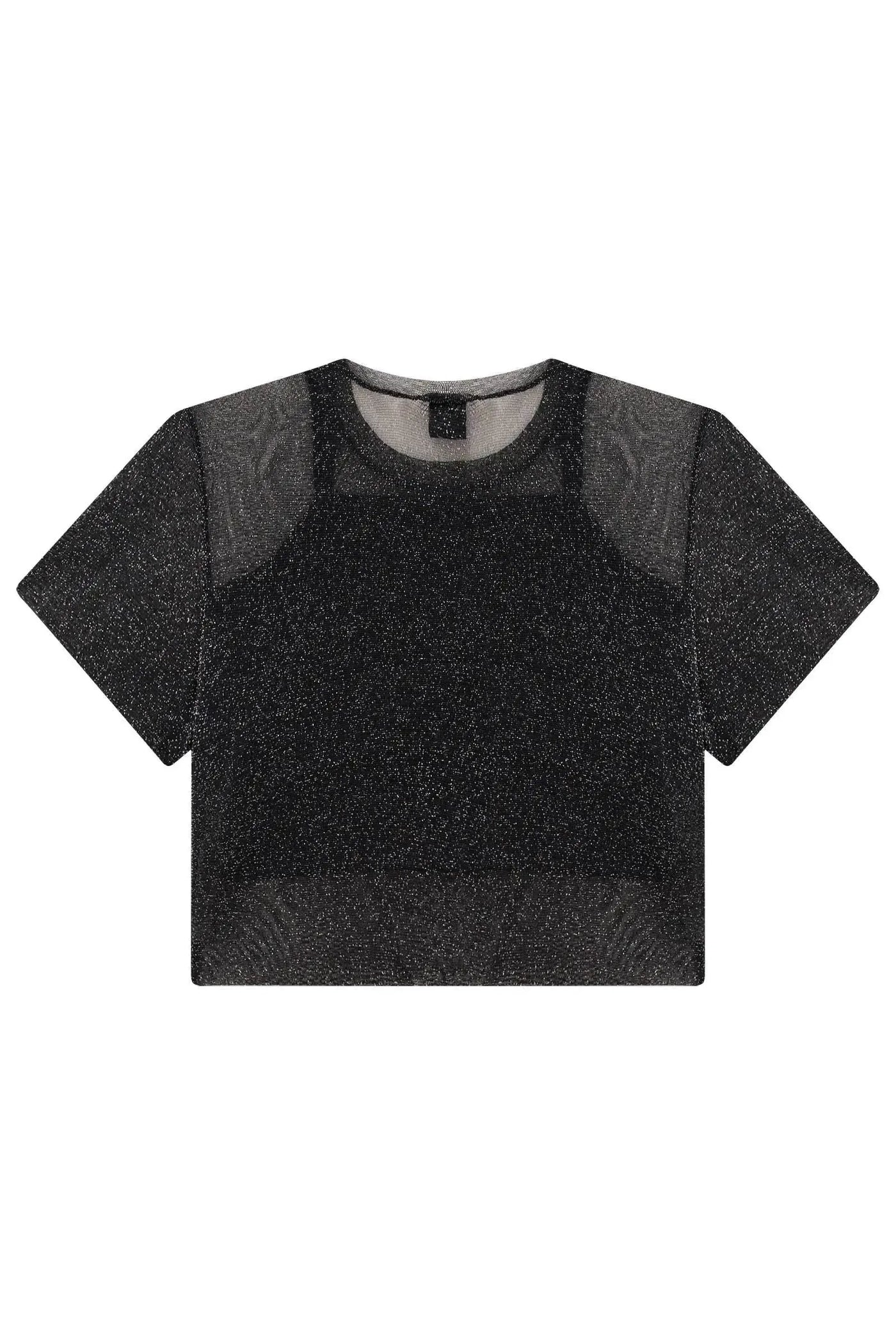 Blusa Boxy Sobreposição em Tule Brilho e Top Cropped em Ribana 86905 Vic&Vicky Teen Menina