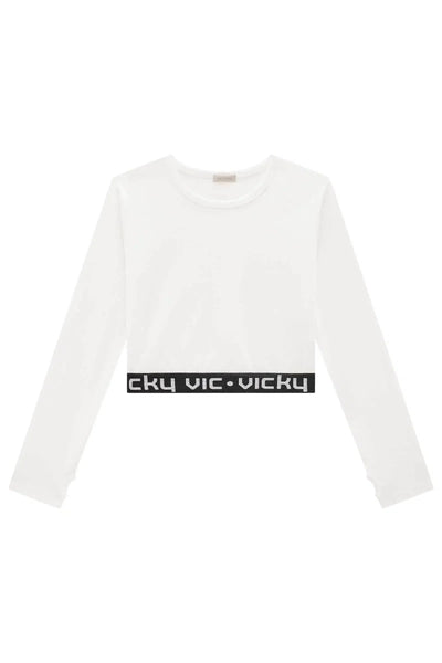 Blusa Cropped em Canelado Liz 79079 Vic&Vicky Teen Menina