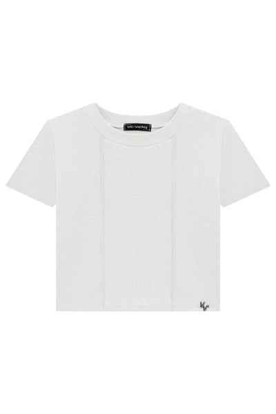 Blusa Cropped Teen Menina em Canelado Liz 81974 Vic&Vicky