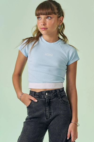 Blusa Cropped em Canelado Liz 86899 Vic&Vicky Teen Menina