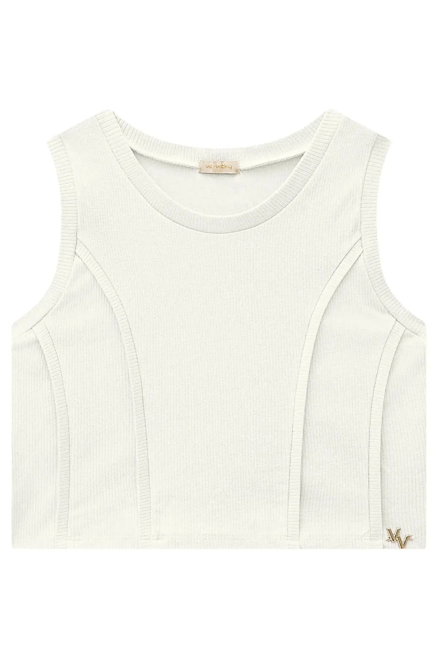 Blusa Cropped em Canelado Liz 87523 Vic&Vicky Teen Menina
