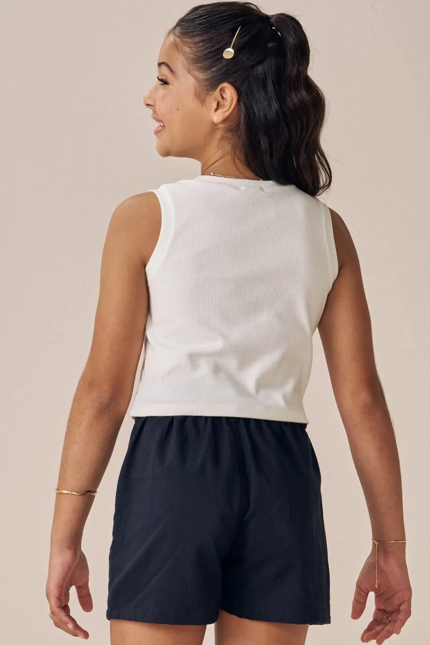 Blusa Cropped em Canelado Liz 87523 Vic&Vicky Teen Menina