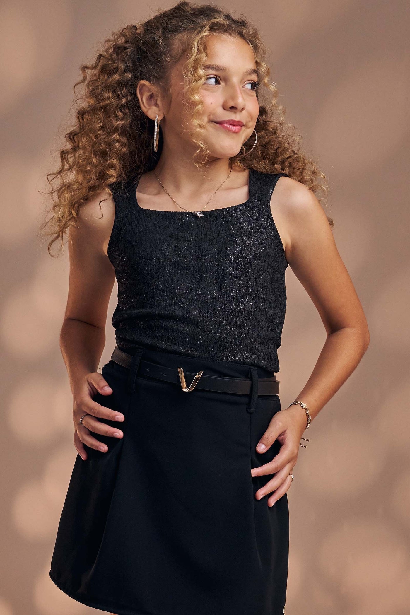 Blusa Cropped em Malha Night Shine 83288 Vic&Vicky Teen Menina