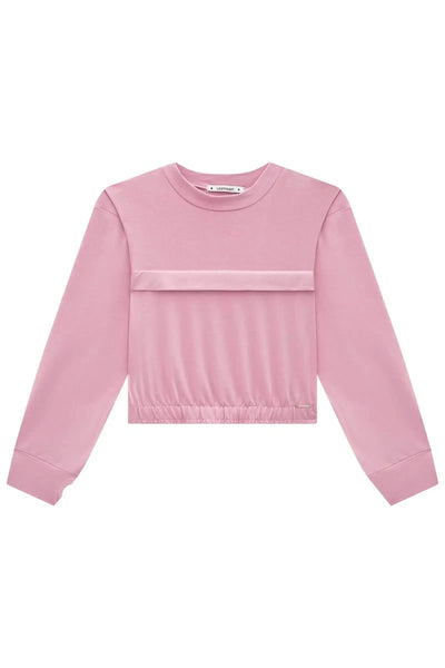 Blusa Cropped em Molevisco 79164 Lilimoon Teen Menina