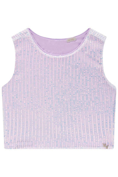 Blusa Cropped em Paetê 83265 Vic&Vicky Teen Menina