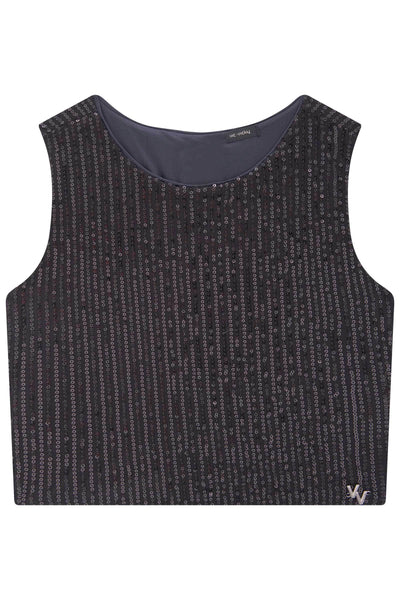 Blusa Cropped em Paetê 83265 Vic&Vicky Teen Menina