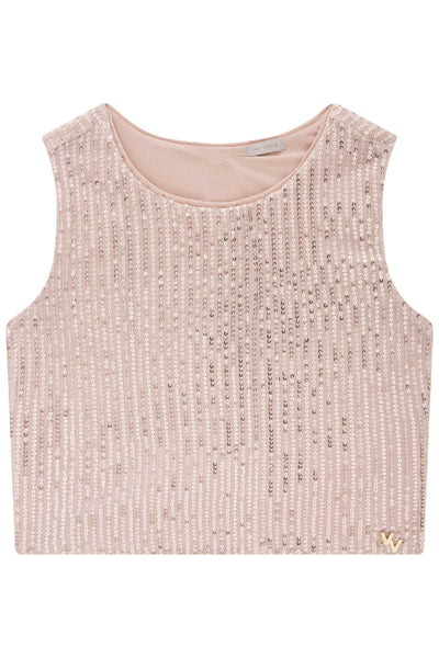 Blusa Cropped em Paetê 83265 Vic&Vicky Teen Menina