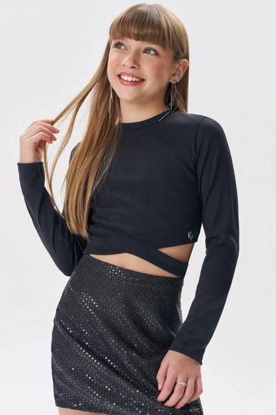 Blusa Cropped em Ribana Fancy 79330 Vic&Vicky Teen Menina