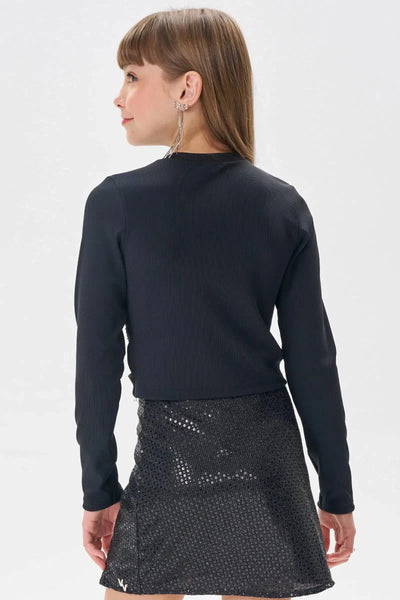 Blusa Cropped em Ribana Fancy 79330 Vic&Vicky Teen Menina