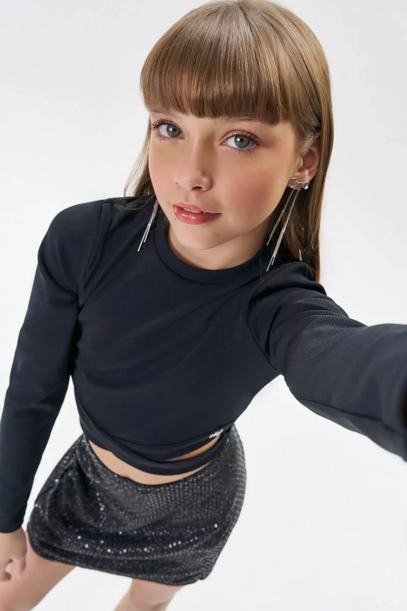 Blusa Cropped em Ribana Fancy 79330 Vic&Vicky Teen Menina