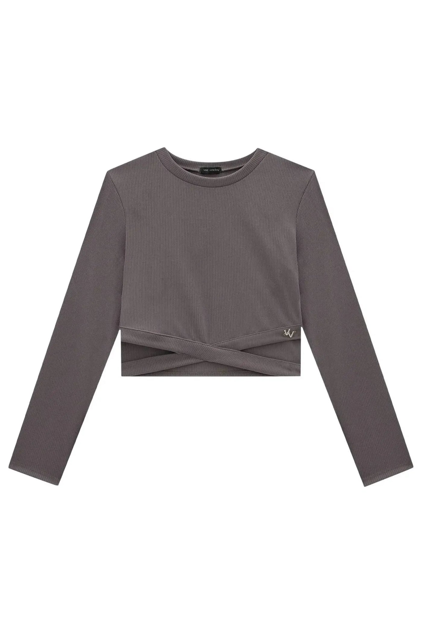 Blusa Cropped em Ribana Fancy 79330 Vic&Vicky Teen Menina