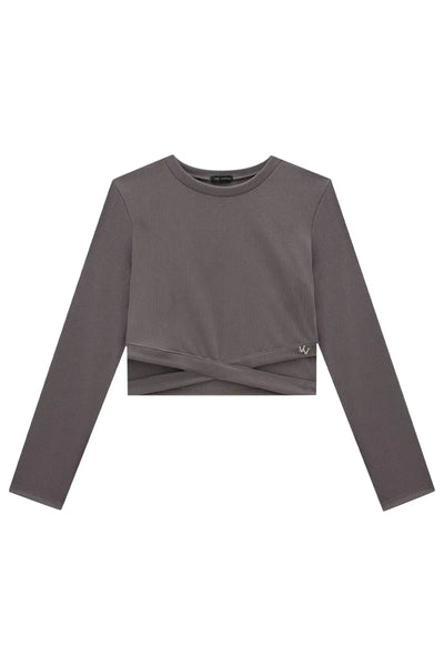 Blusa Cropped em Ribana Fancy 79330 Vic&Vicky Teen Menina