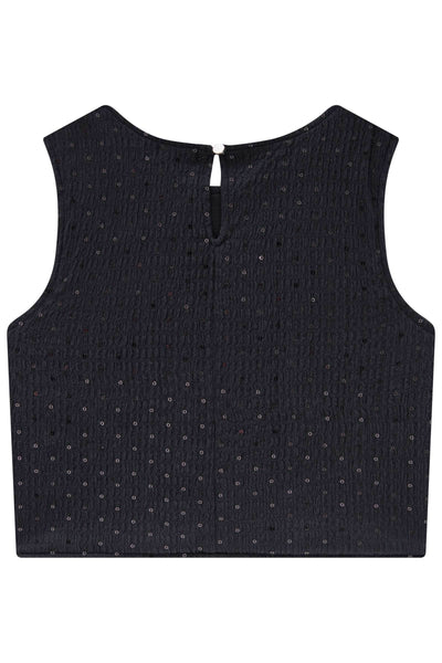 Blusa em Anarruga Bordada Paetê 83894 Vic&Vicky Teen Menina