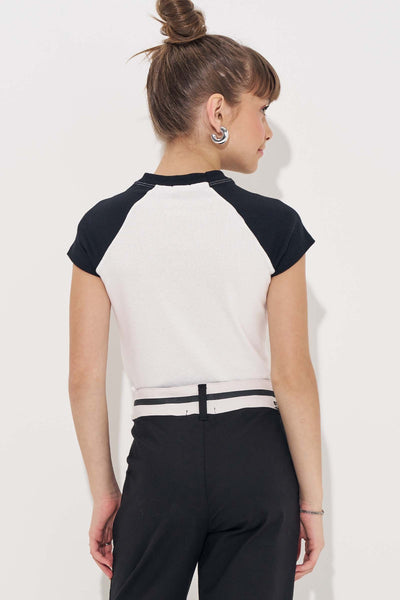 Blusa Raglan Baby Look em Ribana 83291 Vic&Vicky Teen Menina