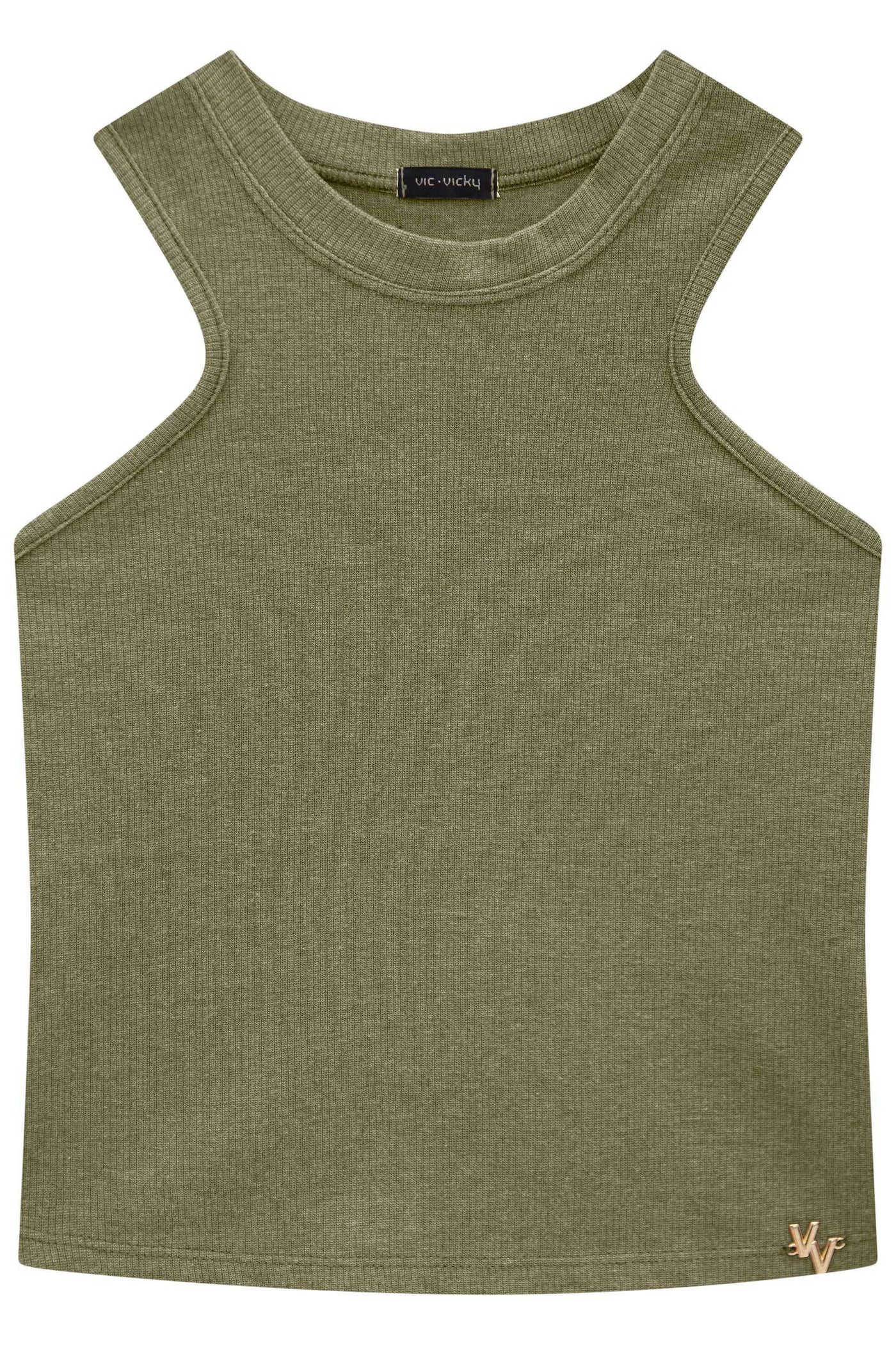 Blusa Regata Boxy em Canelado Liz 82809 Vic&Vicky Teen Menina