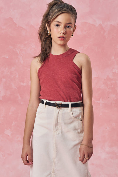 Blusa Regata Boxy em Canelado Liz 82809 Vic&Vicky Teen Menina