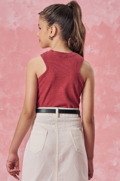 Blusa Regata Boxy em Canelado Liz 82809 Vic&Vicky Teen Menina