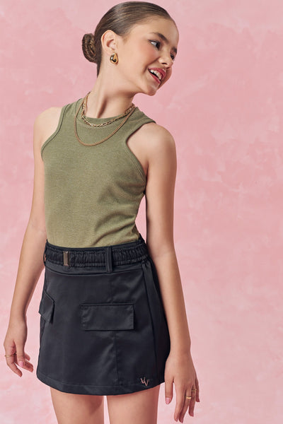 Blusa Regata Boxy em Canelado Liz 82809 Vic&Vicky Teen Menina