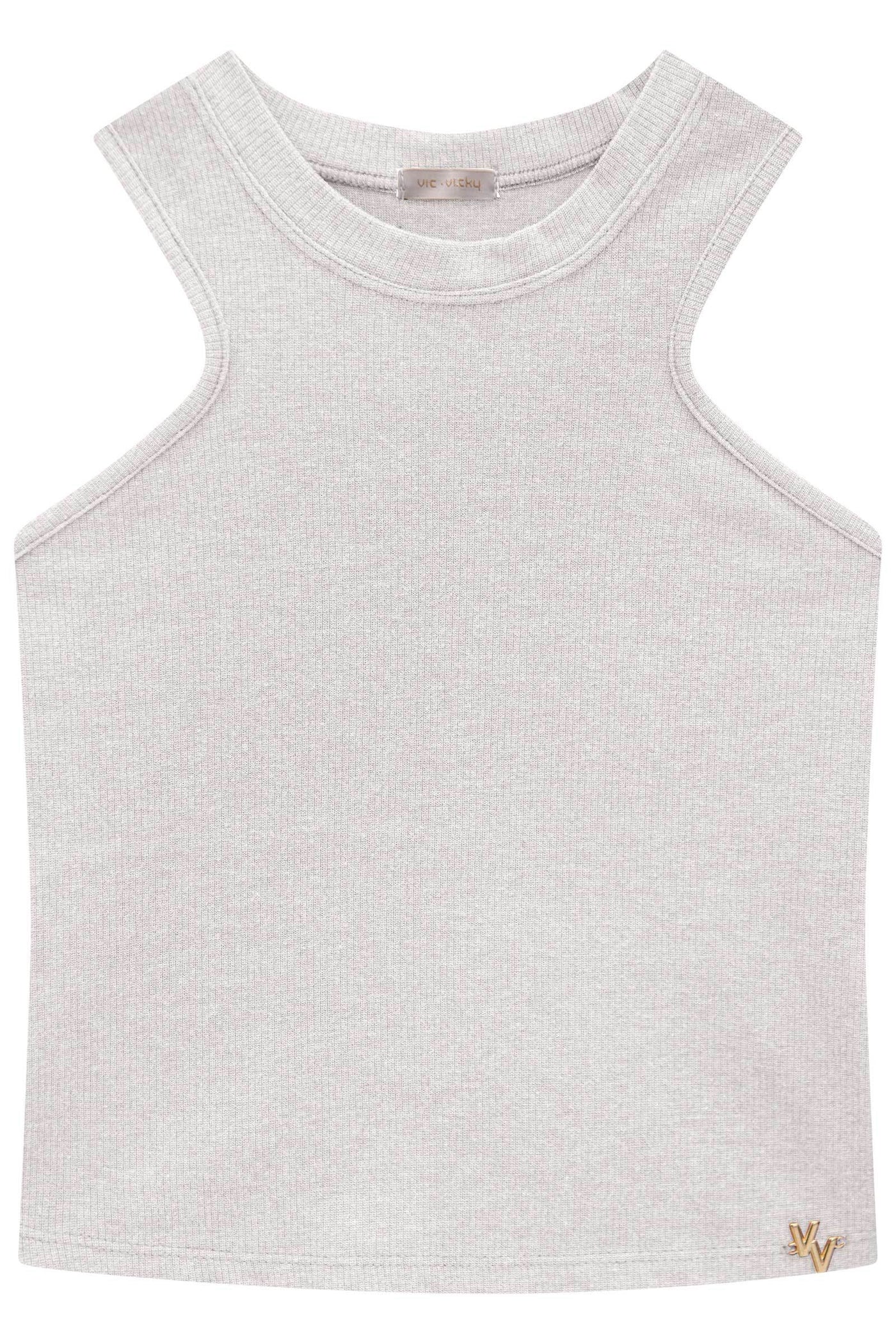 Blusa Regata Boxy em Canelado Liz 82809 Vic&Vicky Teen Menina