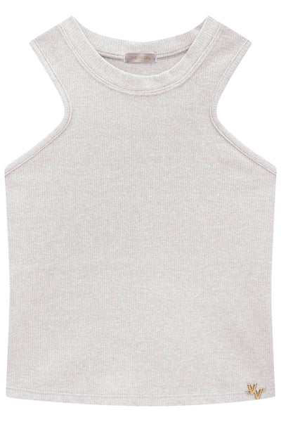 Blusa Regata Boxy em Canelado Liz 82809 Vic&Vicky Teen Menina