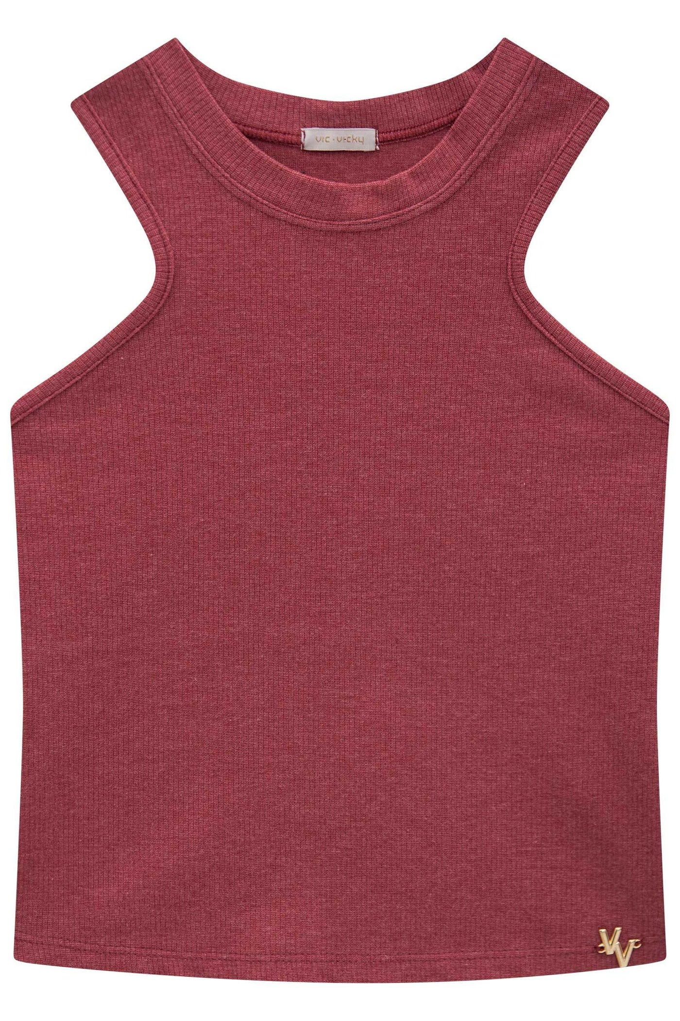 Blusa Regata Boxy em Canelado Liz 82809 Vic&Vicky Teen Menina