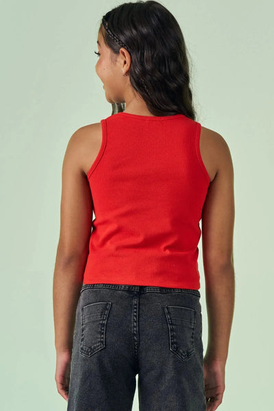 Blusa Regata Boxy em Canelado Liz 87522 Vic&Vicky Teen Menina