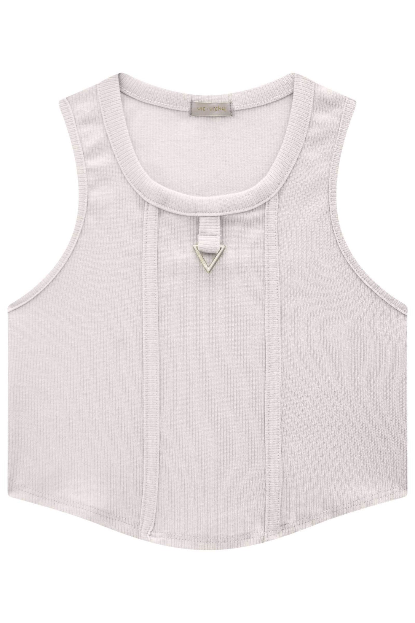 Blusa Regata Cropped em Canelado Liz 82849 Vic&Vicky Teen Menina