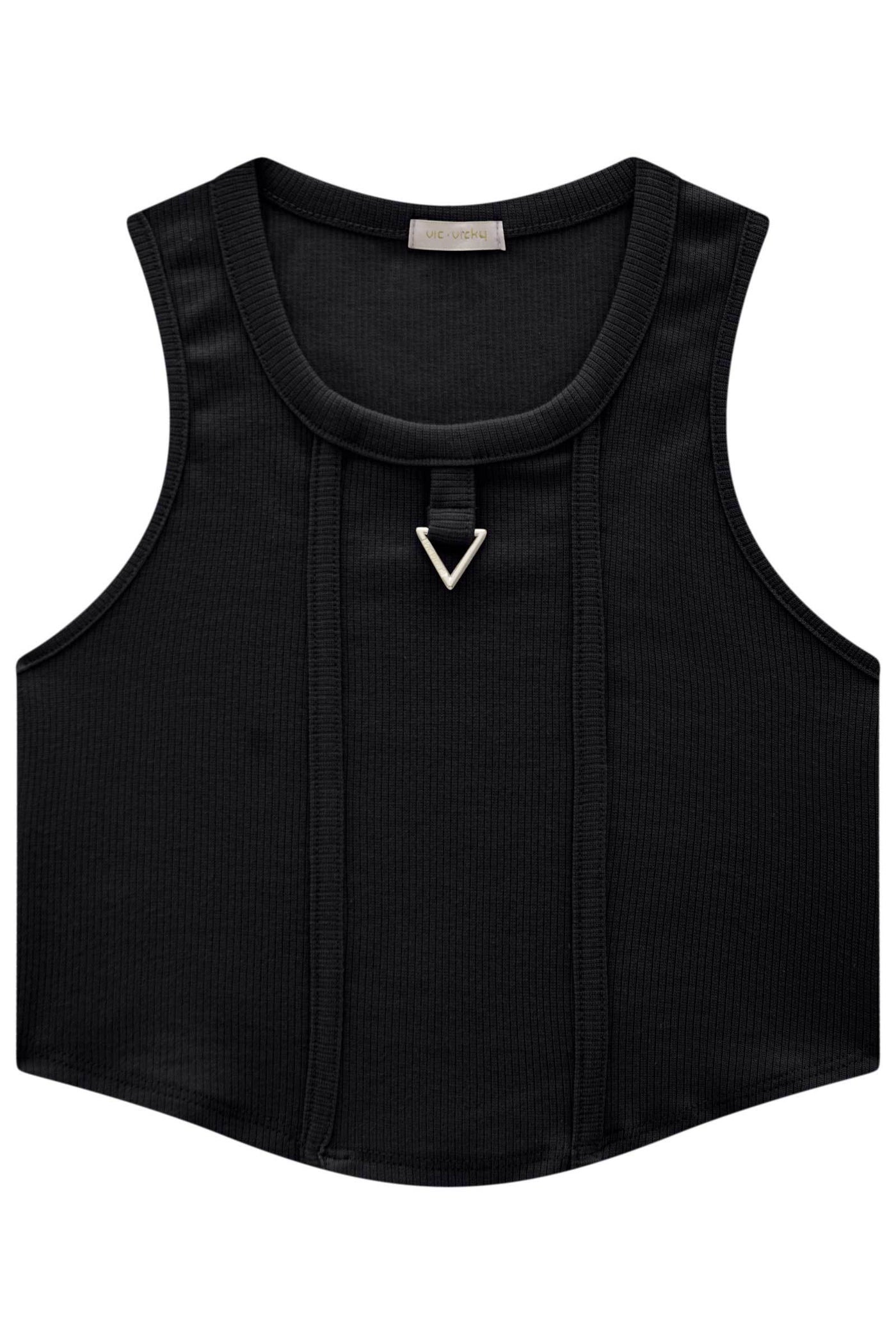 Blusa Regata Cropped em Canelado Liz 82849 Vic&Vicky Teen Menina