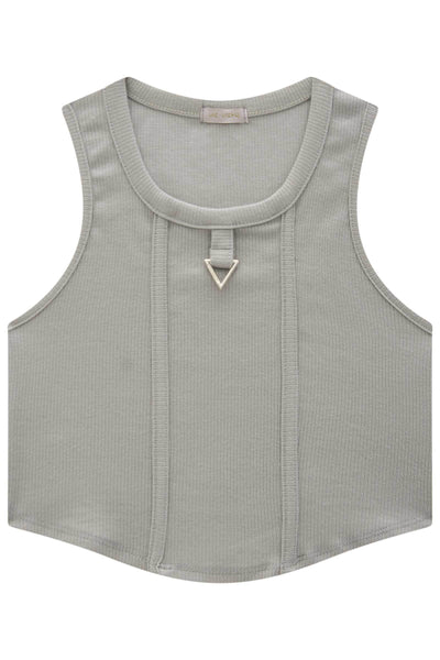 Blusa Regata Cropped em Canelado Liz 82849 Vic&Vicky Teen Menina