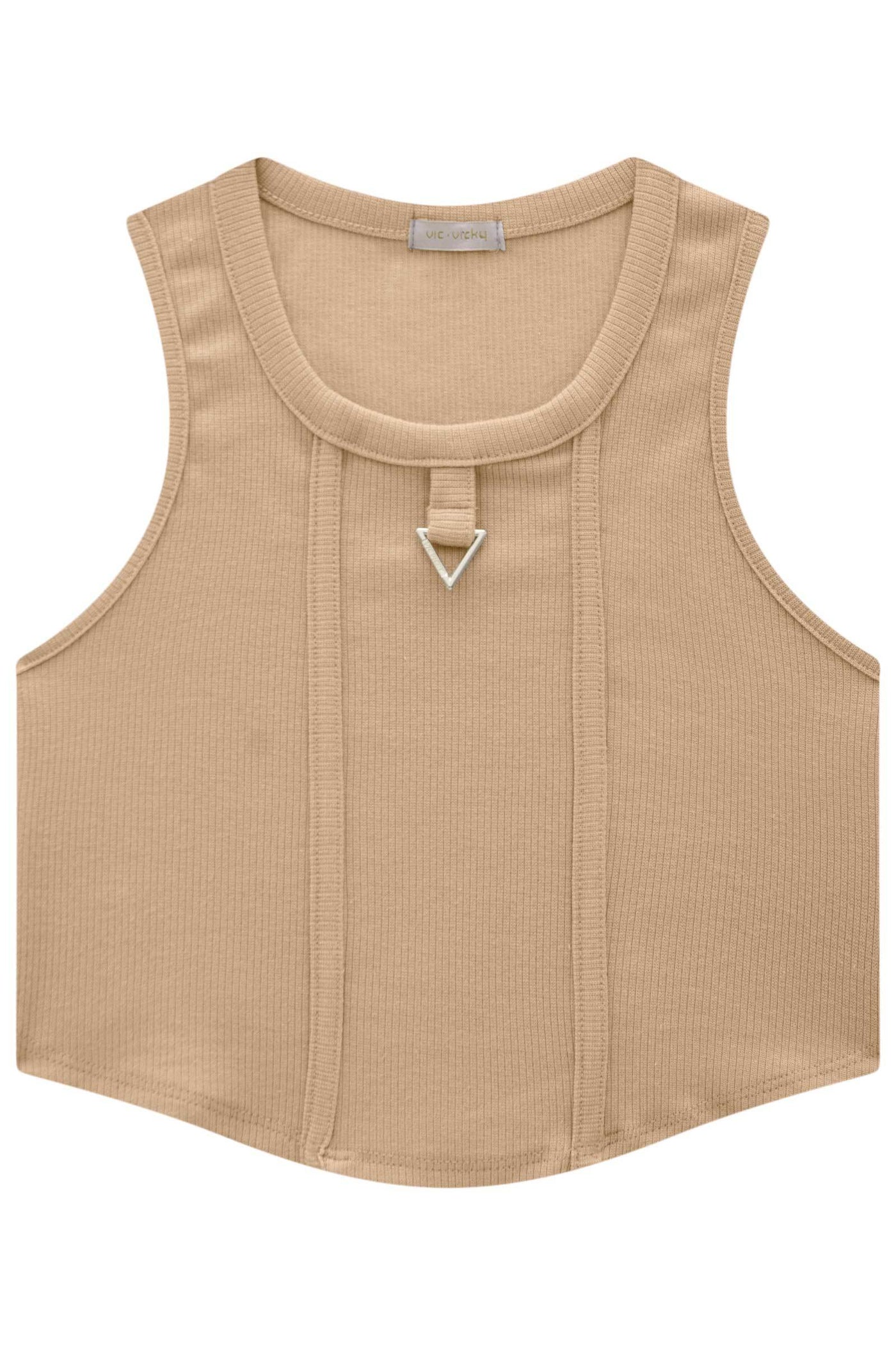 Blusa Regata Cropped em Canelado Liz 82849 Vic&Vicky Teen Menina