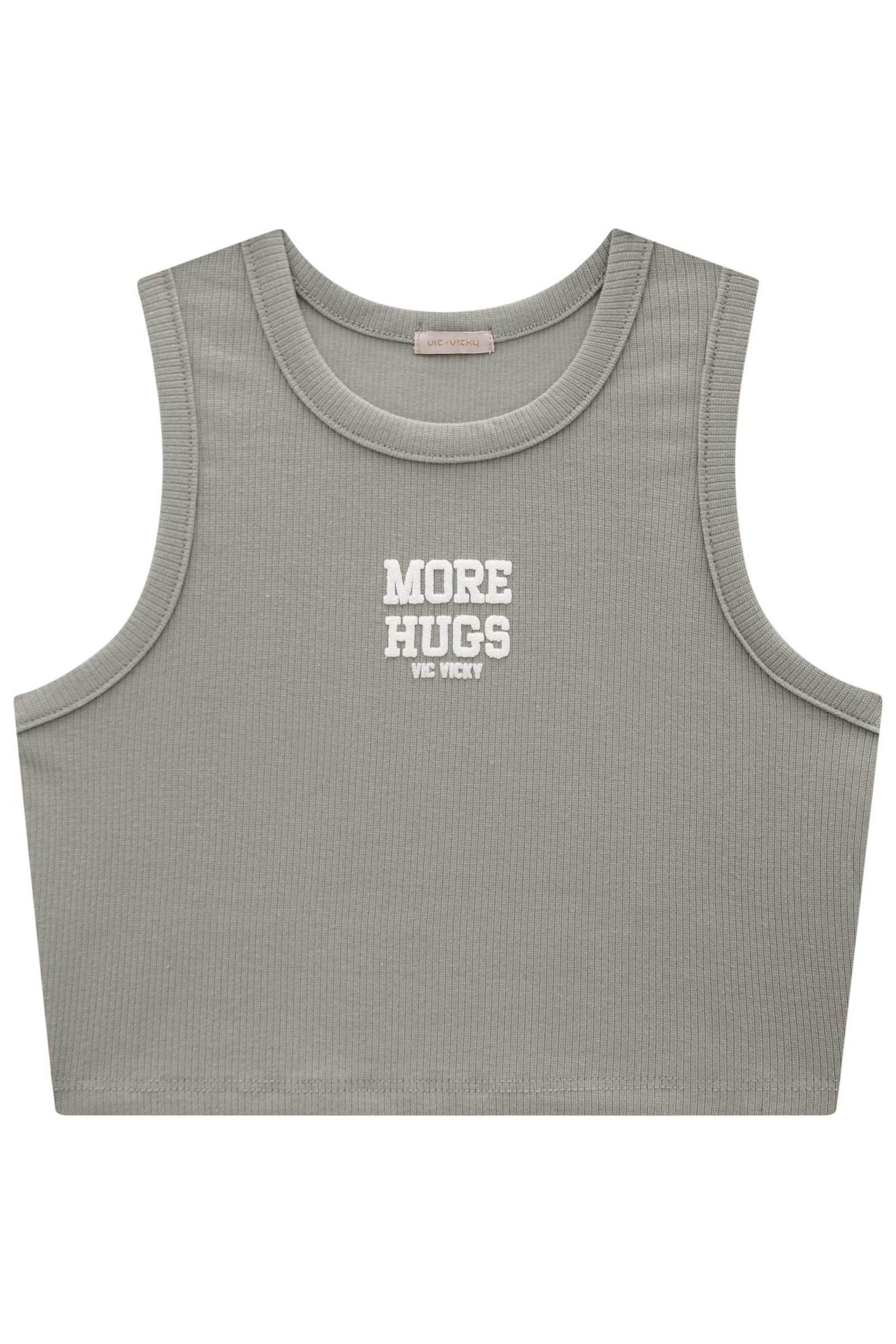 Blusa Regata Top Cropped em Canelado Liz 83529 Vic&Vicky Teen Menina