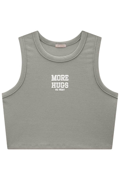 Blusa Regata Top Cropped em Canelado Liz 83529 Vic&Vicky Teen Menina