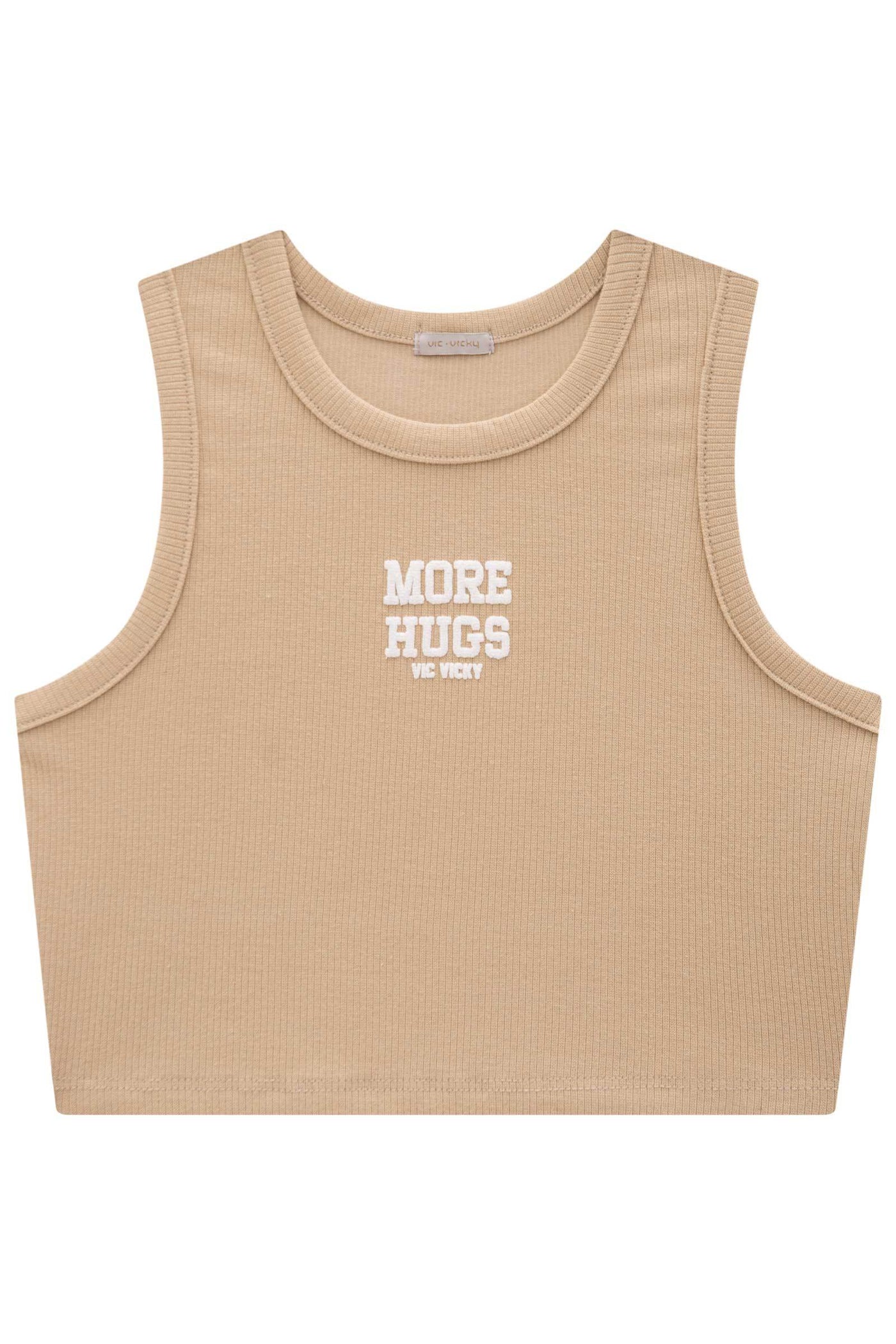 Blusa Regata Top Cropped em Canelado Liz 83529 Vic&Vicky Teen Menina