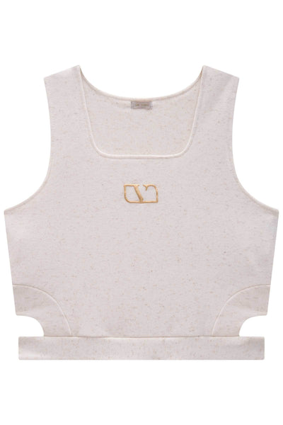 Blusa Top Cropped em Molevisco 83477 Vic&Vicky Teen Menina