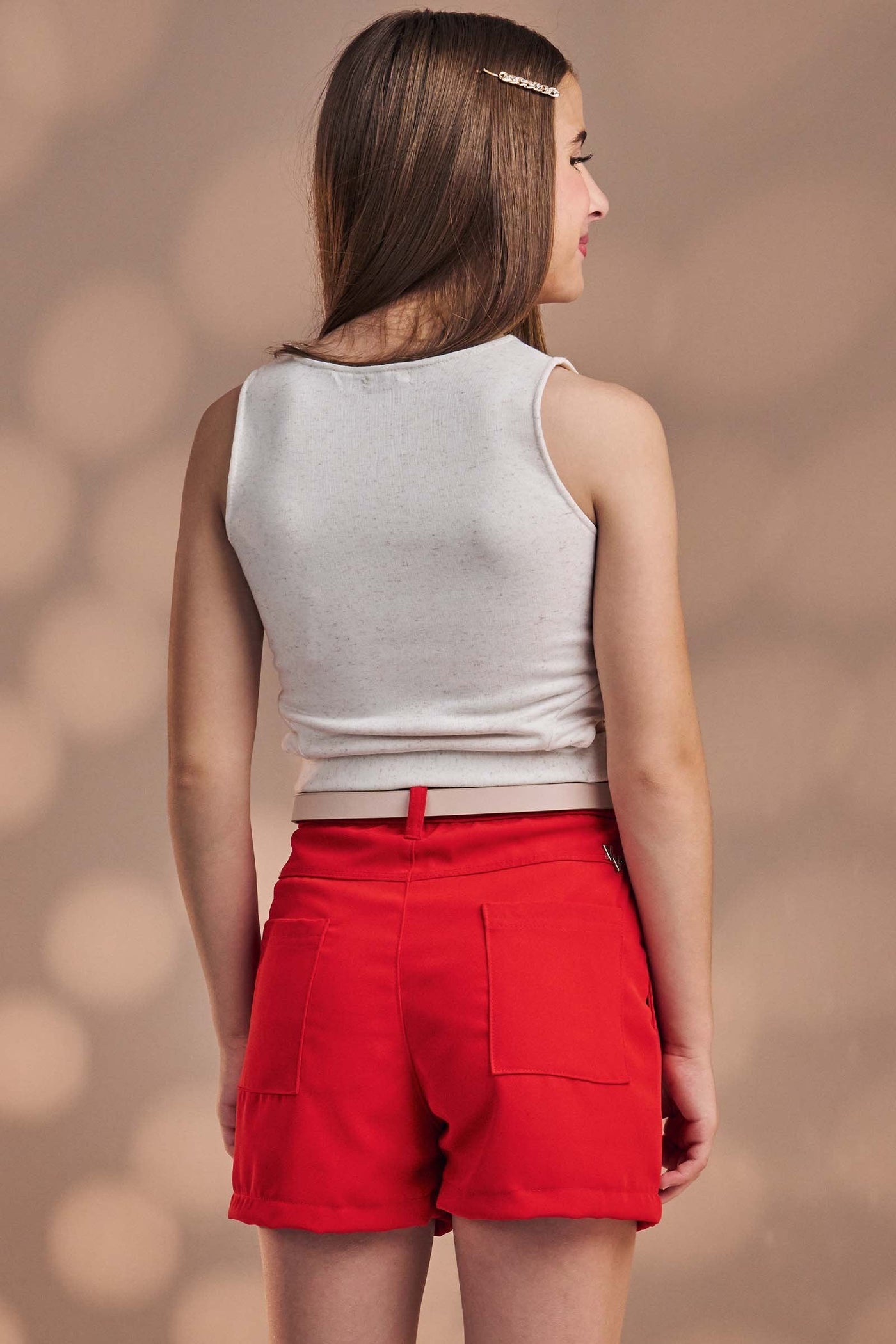 Blusa Top Cropped em Molevisco 83477 Vic&Vicky Teen Menina