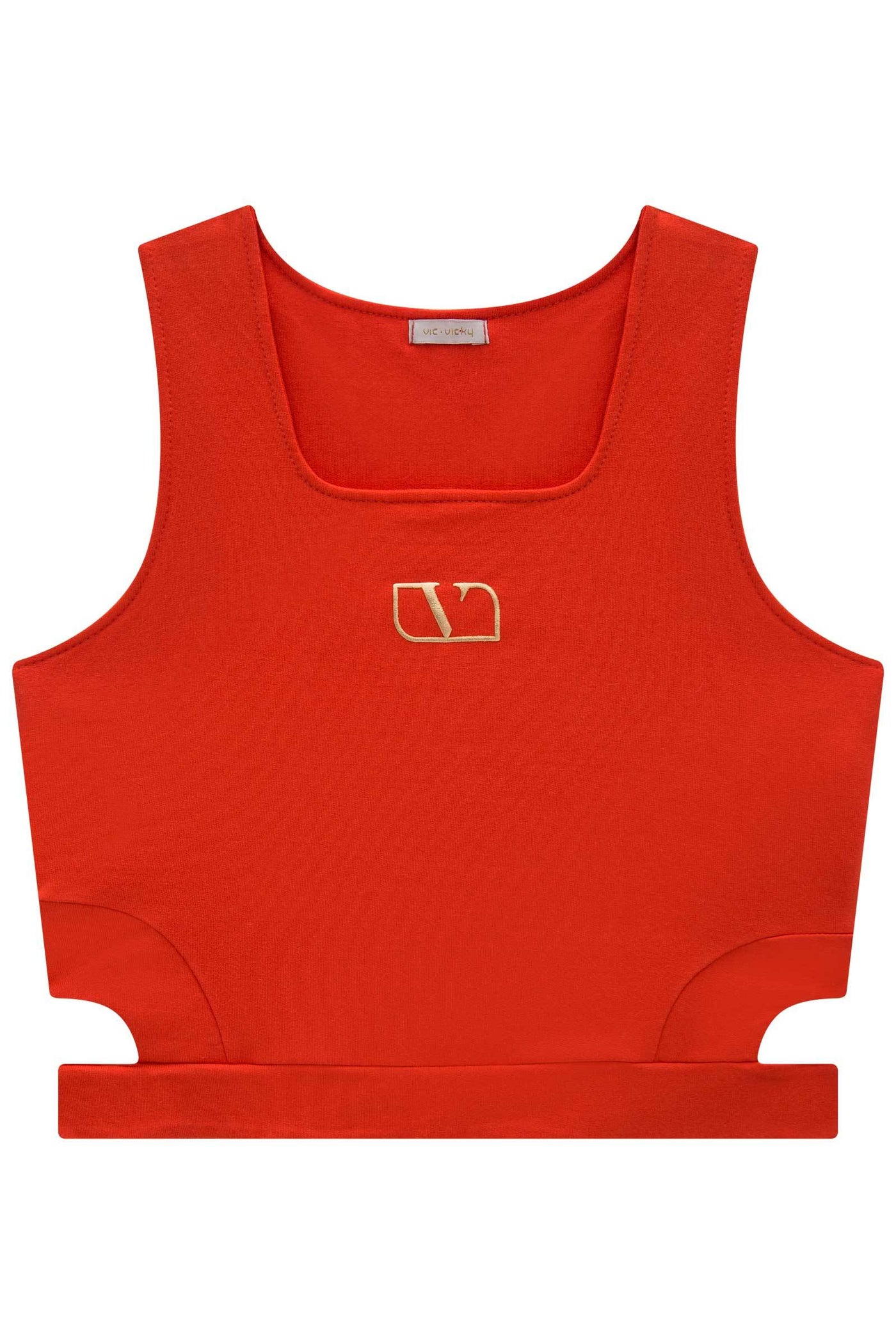 Blusa Top Cropped em Molevisco 83477 Vic&Vicky Teen Menina