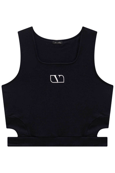 Blusa Top Cropped em Molevisco 83477 Vic&Vicky Teen Menina