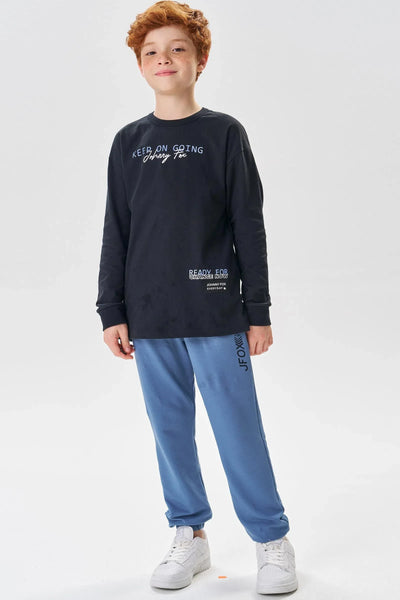 Calça Jogger em Molevisco 81053 Johnny Fox Teen Menino