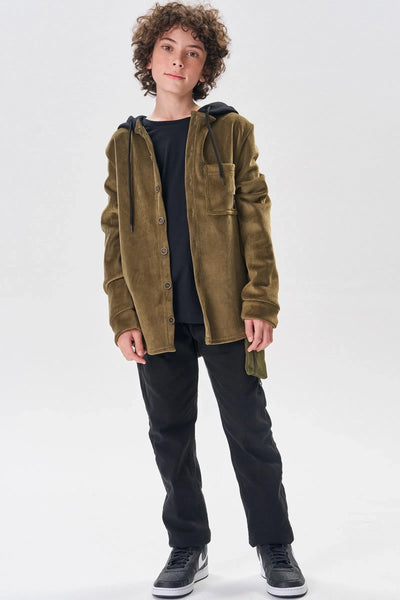 Calça Jogger em Sarja Soft 80520 Johnny Fox Teen Menino