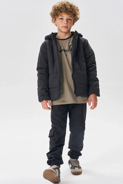 Calça Jogger em Sarja Soft 80520 Johnny Fox Teen Menino