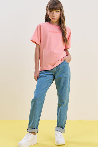 Calça Mom em Jeans 83723 Vic&Vicky Teen Menina