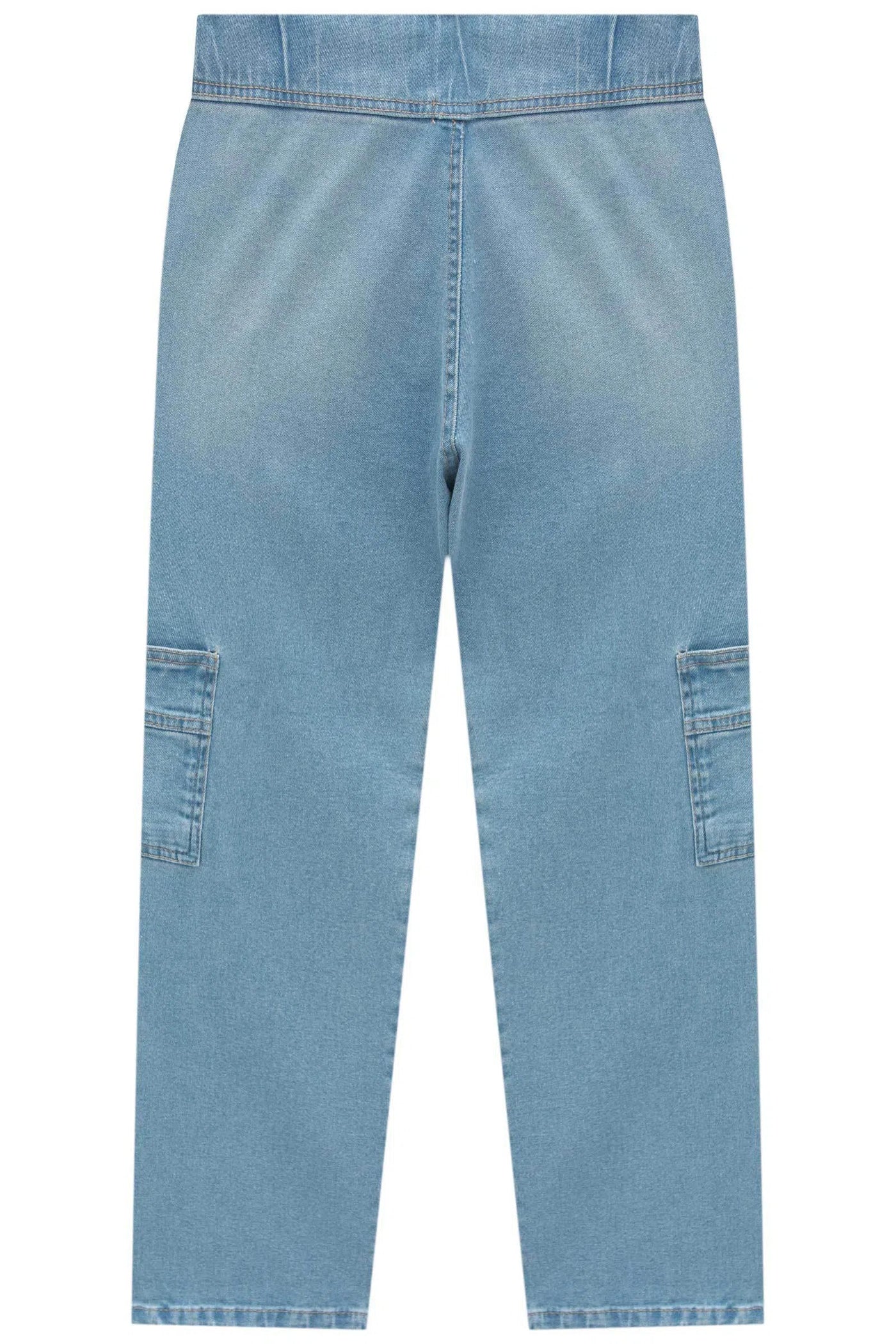 Calça Reta Cargo em Jeans Guga com Elastano 80540 Johnny Fox Teen Menino