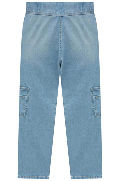 Calça Reta Cargo em Jeans Guga com Elastano 80540 Johnny Fox Teen Menino
