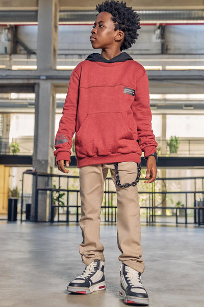 Calça Reta em Sarja Ônix com Elastano 80654 Johnny Fox Teen Menino